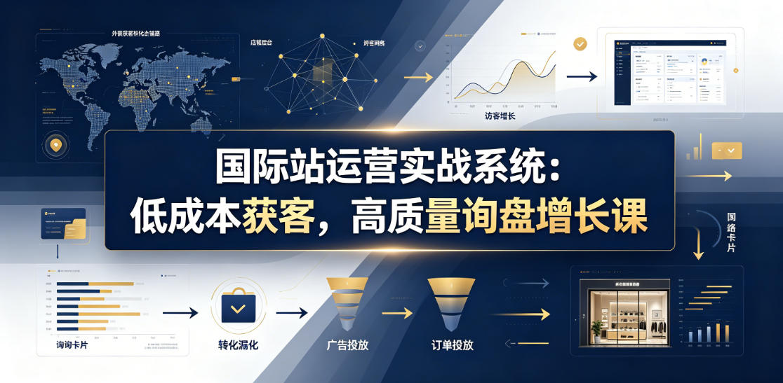 国际站运营实战系统：低成本获客，高质量询盘增长课(更新26年)-卿云社