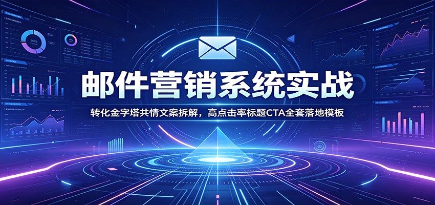邮件营销系统实战：转化金字塔共情文案拆解，高点击率标题CTA全套落地模板-卿云社