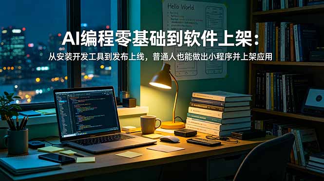 AI编程零基础到软件上架：从安装开发工具到发布上线，普通人也能做出小程序并上架应用商店-卿云社