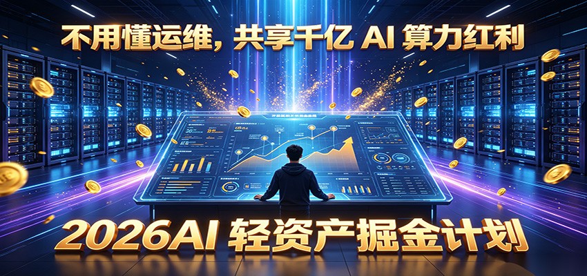 不用懂运维，共享千亿 AI 算力红利，2026AI 轻资产掘金计划-卿云社