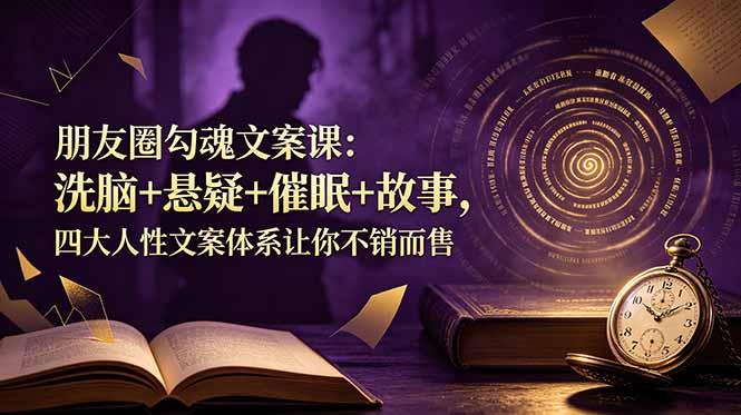 朋友圈勾魂文案课：洗脑+悬疑+催眠+故事，四大人性文案体系让你不销而售-卿云社