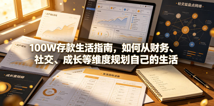 付费文章：100W存款生活指南，如何从财务、社交、成长等维度规划自己的生活-卿云社