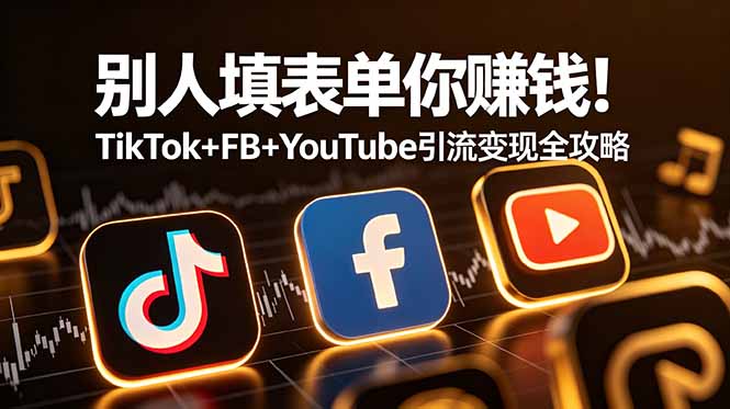 别人填表单你赚钱！TikTok+FB+YouTube 引流变现全攻略【原创双语字幕】-卿云社