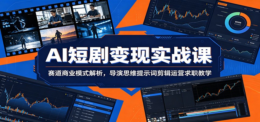 AI短剧变现实战课：赛道商业模式解析，导演思维提示词剪辑运营求职教学-卿云社