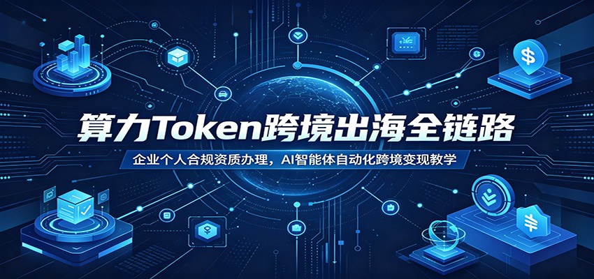 算力Token跨境出海全链路：企业个人合规资质办理，AI智能体自动化跨境变现教学-卿云社