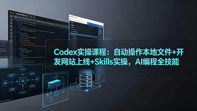 Codex实操课程：自动操作本地文件+开发网站上线+Skills实操，AI编程全技能-卿云社