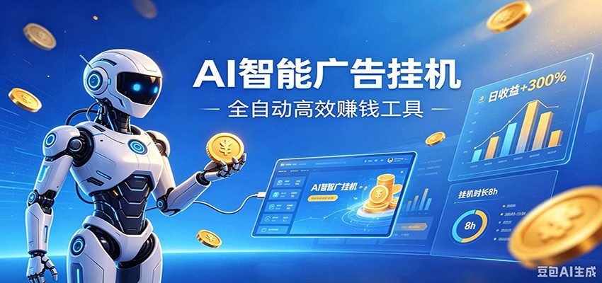 AI智能广告挂机，小白轻松上手，在家自动赚收益-卿云社