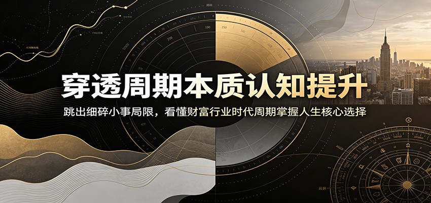 穿透周期本质认知提升：跳出细碎小事局限，看懂财富行业时代周期掌握人生核心选择-卿云社