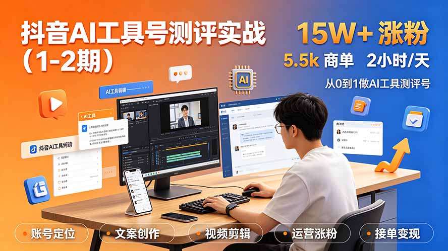 抖音AI工具号测评实战(1-2期-卿云社