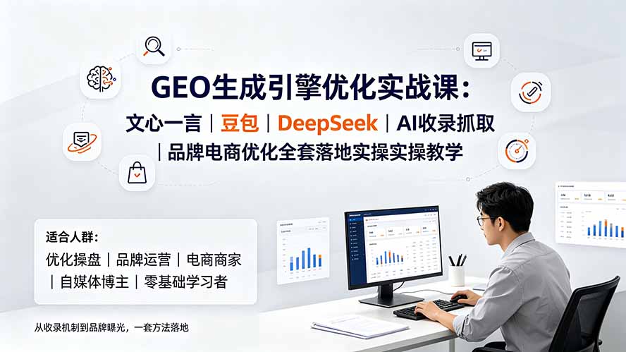 GEO生成引擎优化实战课:文心一言|豆包|DeepSeek|AI收录抓取|品牌电商优化全套落地实操教学-卿云社