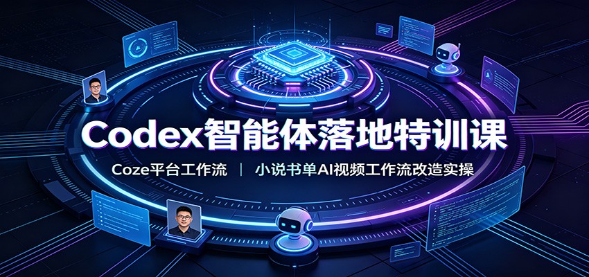 Codex智能体落地特训课：Coze平台工作流，小说书单AI视频工作流改造实操-卿云社