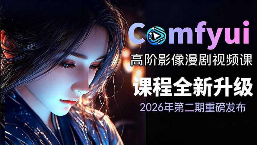 2026新版ComfyUI漫剧动画全流程实战课，0基础入门到进阶全流程动态漫，轻松实现流量变现-卿云社
