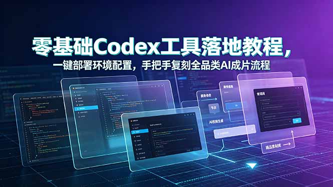 零基础Codex工具落地教程，一键部署环境配置，手把手复刻全品类AI成片流程-卿云社