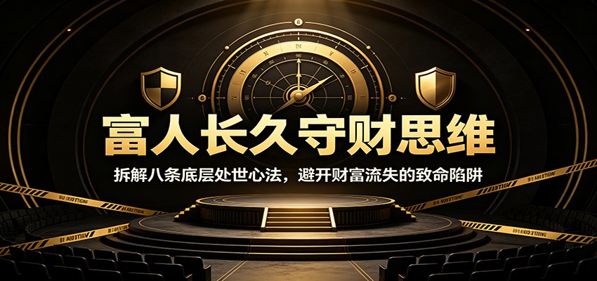 富人长久守财思维：拆解八条底层处世心法，避开财富流失的致命陷阱-卿云社