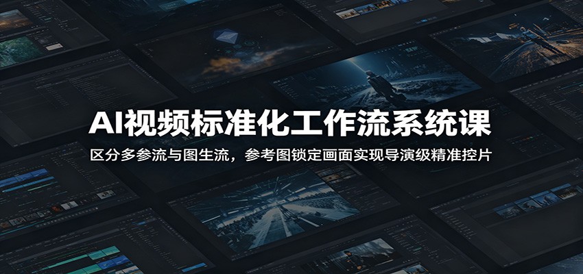 AI视频标准化工作流系统课：区分多参流与图生流，参考图锁定画面实现导演级精准控片-卿云社
