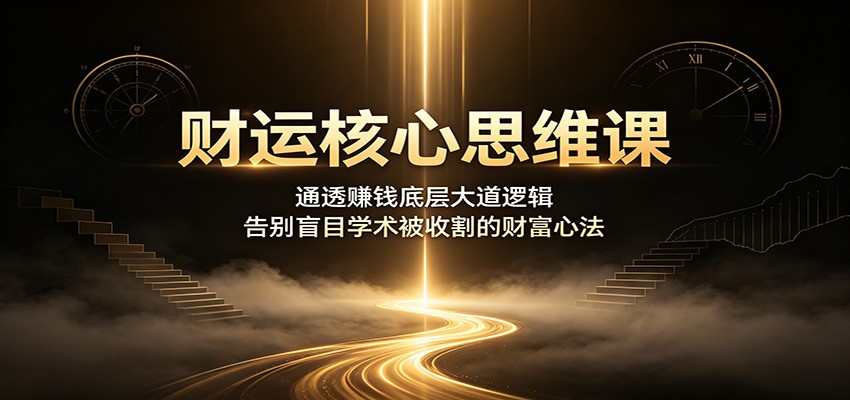 财运核心思维课:通透赚钱底层大道逻辑,告别盲目学术被收割的财富心法-卿云社