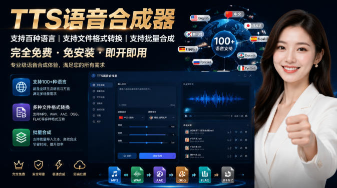 最新TTS配音，支持批量，支持文件格式转换，功能超多-卿云社