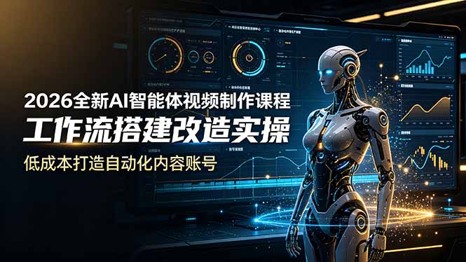 2026全新AI Codex智能体视频制作课程，工作流搭建改造实操，低成本打造自动化内容账号-卿云社