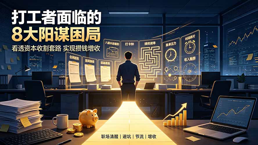 付费文章：打工者面临的8大阳谋困局，看透资本收割套路实现攒钱增收-卿云社