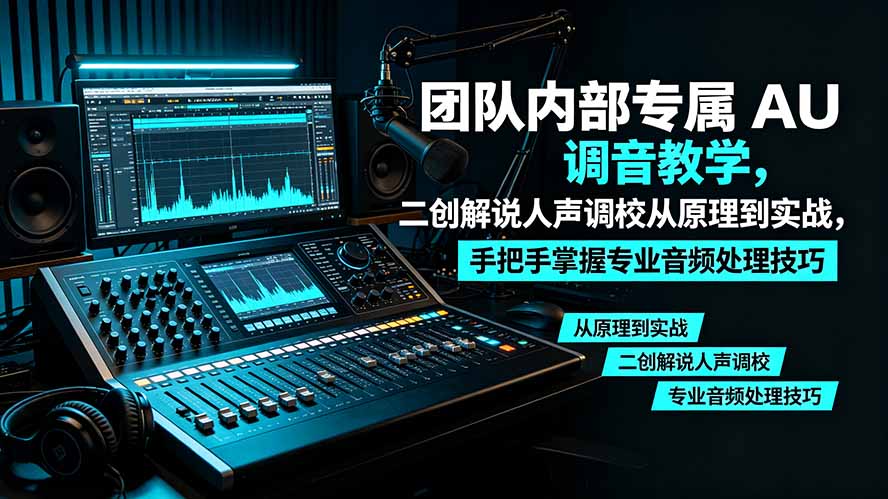 某大佬团队内部专属 AU 调音教学，二创解说人声调校从原理到实战，手把手掌握专业音频处理技巧-卿云社