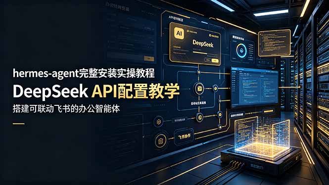 hermes-agent完整安装实操教程，DeepSeek API配置教学，搭建可联动飞书的办公智能体-卿云社