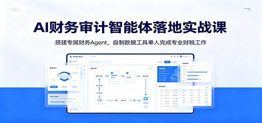 AI财务审计智能体落地实战课：搭建专属财务Agent，自制数据工具单人完成专业财税工作-卿云社