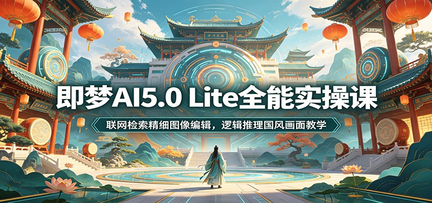 即梦AI5.0 Lite全能实操课：联网检索精细图像编辑，逻辑推理国风画面教学-卿云社