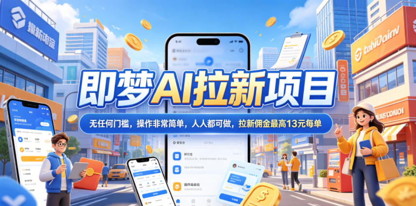 2026年即梦AI拉新项目最新玩法，无任何门槛，操作非常简单，人人都可做，拉新佣金最高13米每单(更新08月07日)-卿云社
