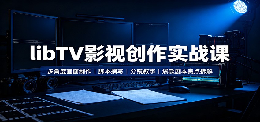 libTV影视创作实战课：多角度画面制作，脚本撰写，分镜叙事，爆款剧本爽点拆解-卿云社