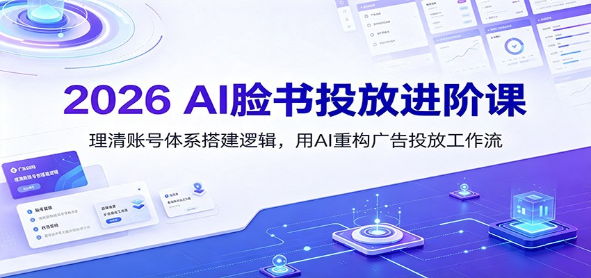 2026 AI脸书投放进阶课：理清账号体系搭建逻辑，用AI重构广告投放工作流(更新)-卿云社