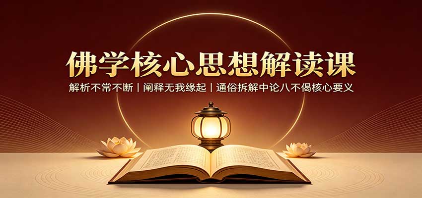 佛学核心思想解读课：解析不常不断，阐释无我缘起，通俗拆解中论八不偈核心要义-卿云社