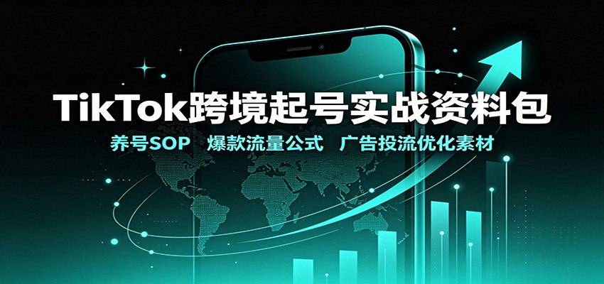 TikTok跨境起号实战资料包：养号SOP，爆款流量公式，广告投流优化素材-卿云社