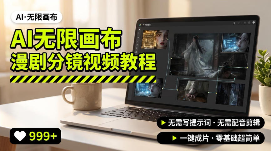AI无限画布制作爆款漫剧分镜视频搭建教程，无需写脚本，无需制作音频，一键制作超简单-卿云社