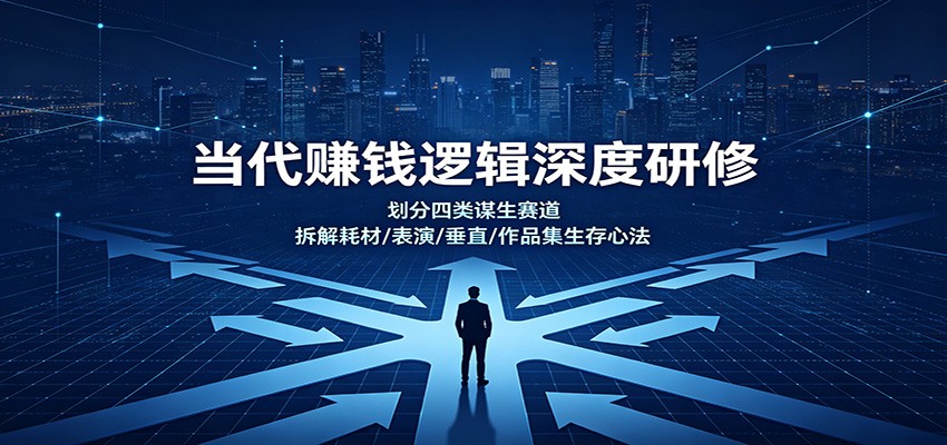 当代赚钱逻辑深度研修:划分四类谋生赛道,拆解耗材/表演/垂直/作品集生存心法-卿云社