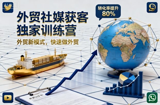 外贸社媒获客独家训练营,外贸新模式,快速做外贸(更新26年08月21日)-卿云社