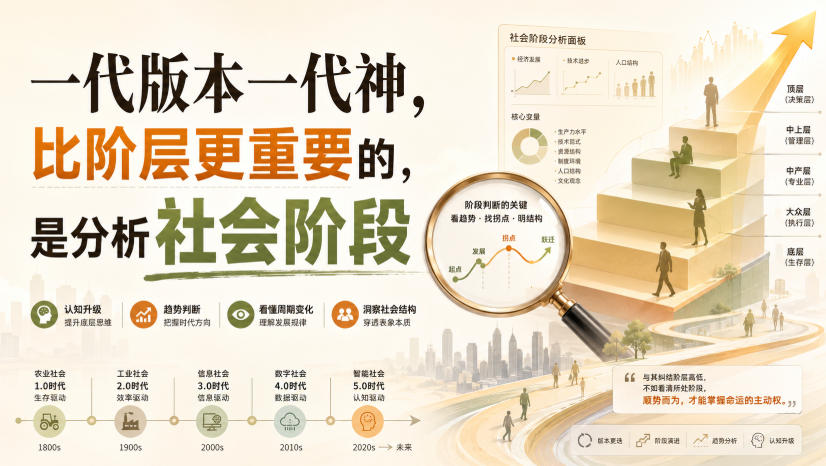 付费文章：一代版本一代神，比阶层更重要的，是分析社会阶段-卿云社