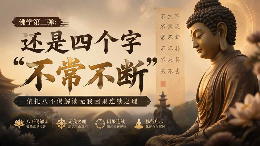 付费文章：佛学第二弹：还是四个字“不常不断”依托八不偈解读无我因果连续之理-卿云社