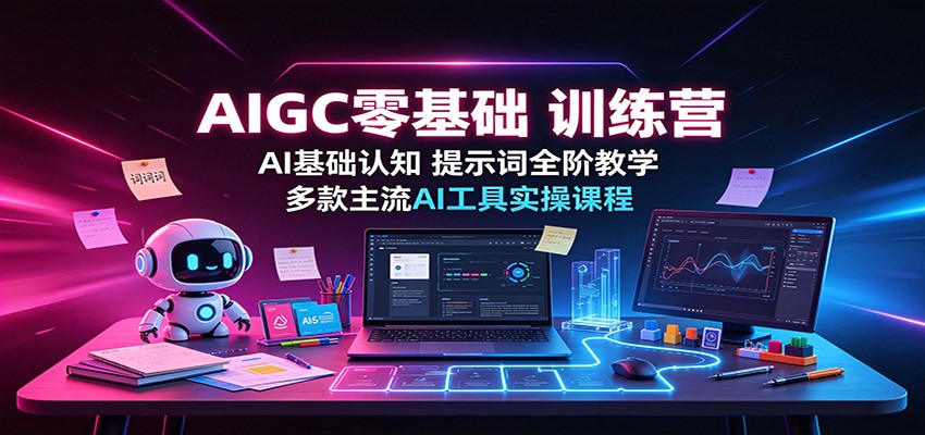 AIGC零基础训练营:AI基础认知,提示词全阶教学,多款主流AI工具实操课程-卿云社