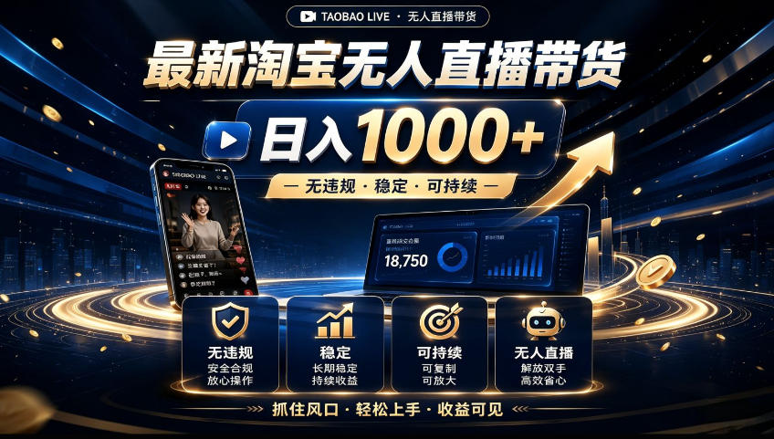 2026淘宝无人直播15.0,独家新技术,不用露脸、不用熬夜,自动直播自动出单,25小时卖17W【揭秘】-卿云社