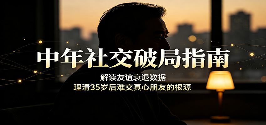 中年社交破局指南：解读友谊衰退数据，理清35岁后难交真心朋友的根源-卿云社