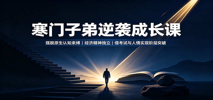 寒门子弟逆袭成长课：摆脱原生认知束缚，经济精神独立，借考试与人情实现阶层突破-卿云社