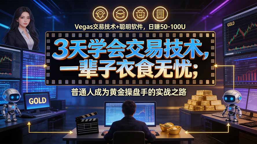 3天学会做交易，普通人快速成为操盘手” Vegas交易系统+聪明软件 ， 日赚50-1000U， 长期稳定，小白轻松上手-卿云社