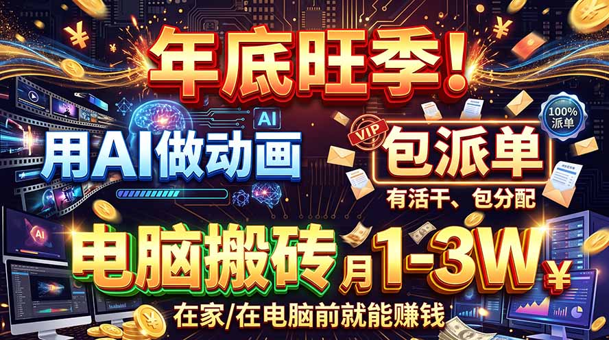 AI代做动画,旺季捡钱!一单500-1000+,提供做单渠道,新手可做!-卿云社