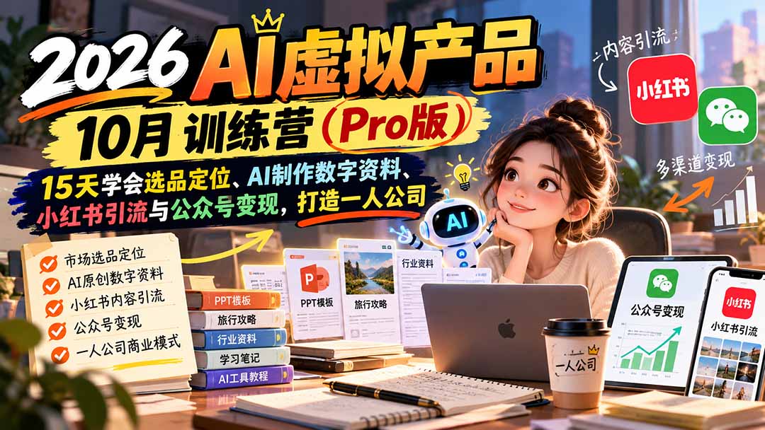 2026AI虚拟产品10月训练营(Pro版-卿云社