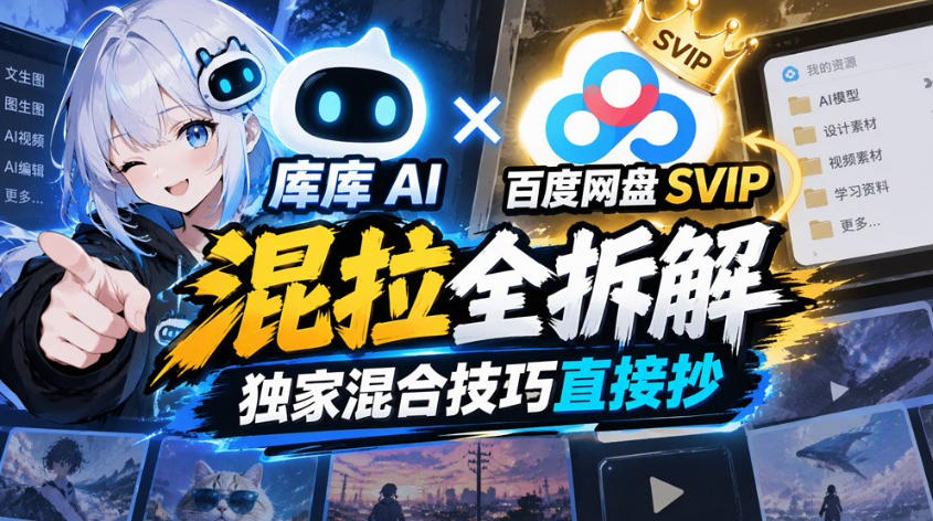 库库AI×百度网盘SVIP混拉全拆解,独家混合技巧直接抄-卿云社