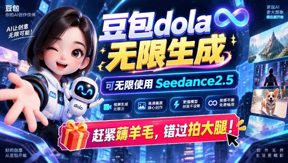 1029最新豆包dola无限生成技术,可以无限生成sseedance2.5,赶紧薅羊毛,和谐拍大腿-卿云社