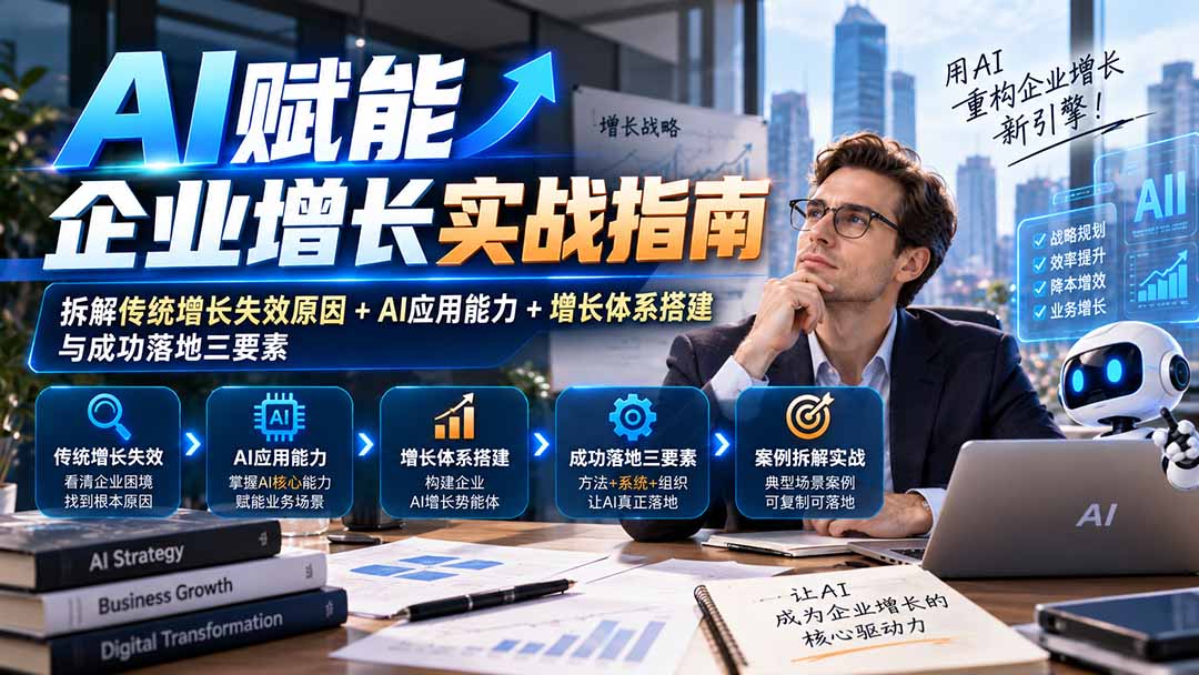 【无水印】AI赋能企业增长实战指南：拆解传统增长失效原因+AI应用能力+增长体系搭建与成功落地三要素-卿云社