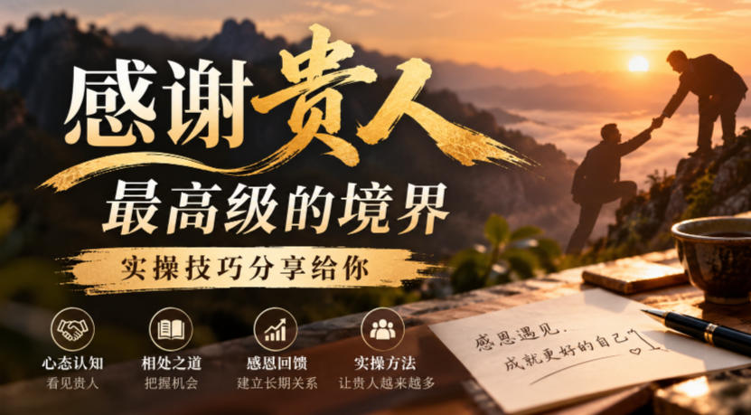 某公众号付费文章：感谢贵人最高级的境界，实操技巧分享给你-卿云社