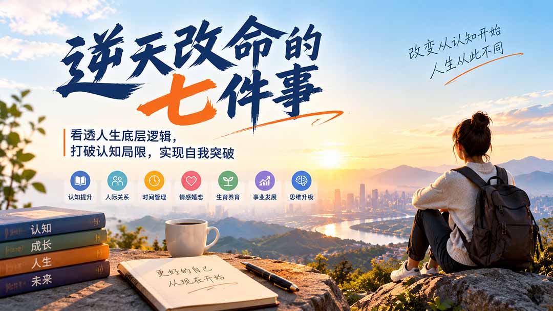 付费文章:逆天改命的七件事,看透人生底层逻辑,打破认知局限,实现自我突破-卿云社