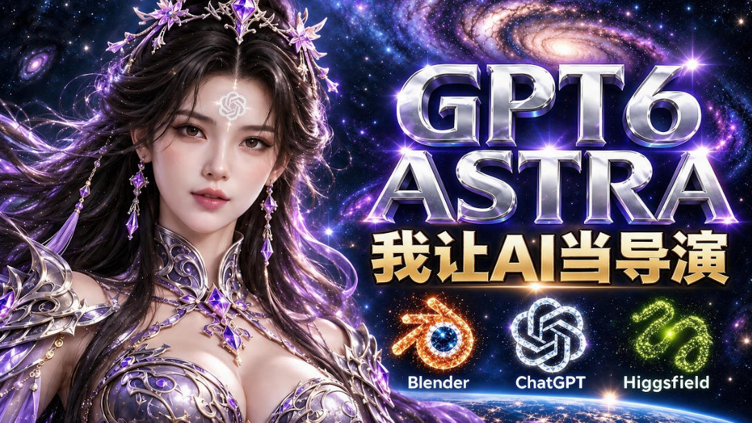 让GPT-6 Astra当导演!Higgsfield和Blender实战打造30秒玄幻精准运镜短片!-卿云社